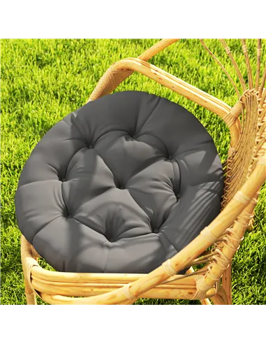 Outsunny Set of Two Φ60cm Outdoor Cushions - Dark Grey