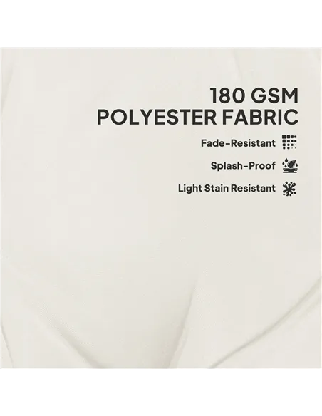 Outsunny Set of Four Padded Garden Seat Cushions - White