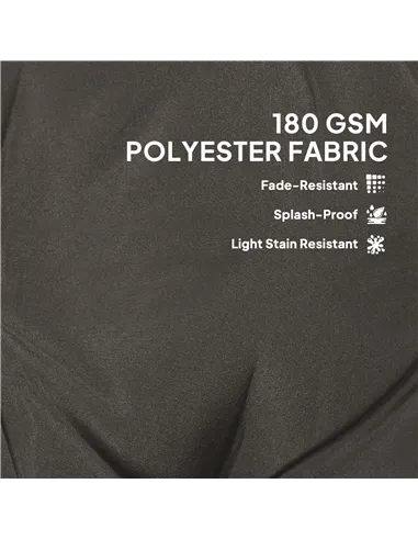 Outsunny Set of Four Padded Garden Seat Cushions - Charcoal Grey