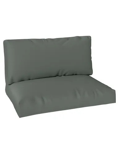 Outsunny Two Piece Seat Pallet and Back Cushions - Charcoal Grey