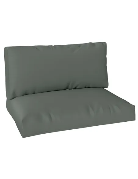 Outsunny Two Piece Seat Pallet and Back Cushions - Charcoal Grey