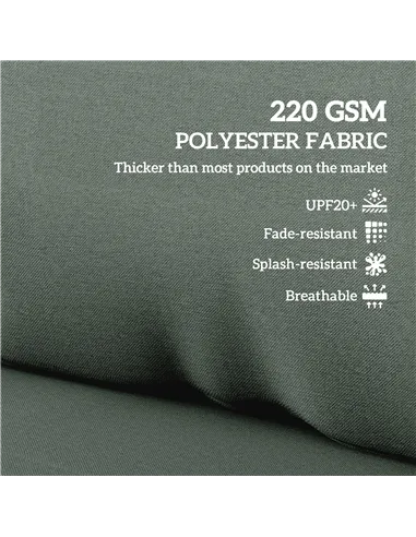 Outsunny Two Piece Seat Pallet and Back Cushions - Charcoal Grey