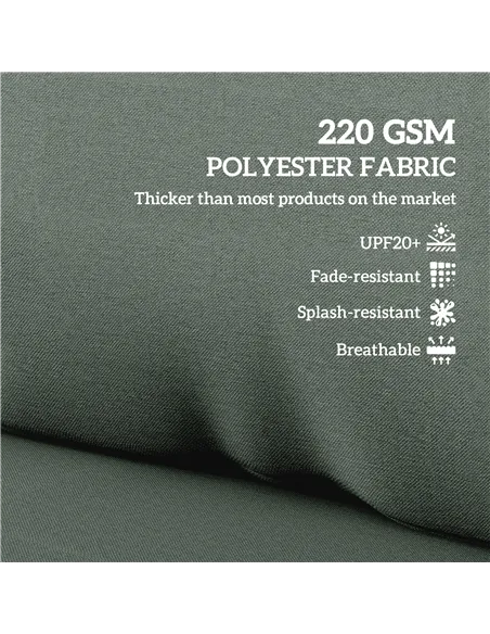 Outsunny Two Piece Seat Pallet and Back Cushions - Charcoal Grey