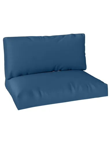 Outsunny Two Piece Seat Pallet and Back Cushions - Navy Blue