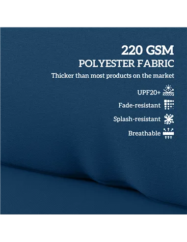 Outsunny Two Piece Seat Pallet and Back Cushions - Navy Blue