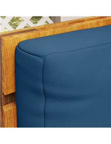 Outsunny Two Piece Seat Pallet and Back Cushions - Navy Blue