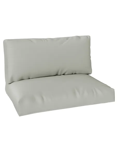 Outsunny Two Piece Seat Pallet and Back Cushions - Light Grey