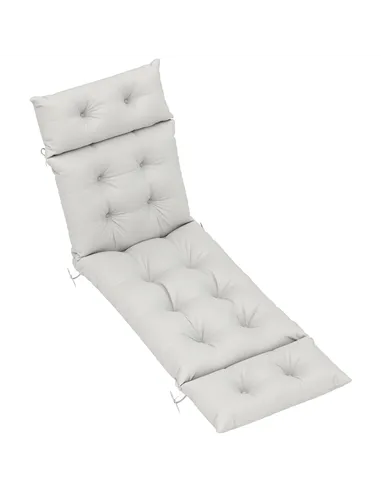 Outsunny Sun Lounger Cushions Only, 190x56x10cm Garden Lounge Chair Cushions, UPF20+ 220gsm Fabric, Thick Sunbed Replacement Pad