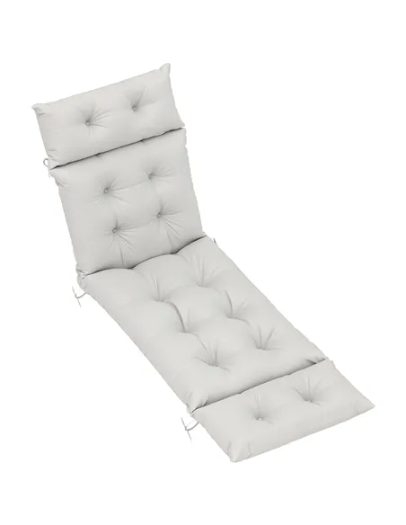 Outsunny Sun Lounger Cushions Only, 190x56x10cm Garden Lounge Chair Cushions, UPF20+ 220gsm Fabric, Thick Sunbed Replacement Pad