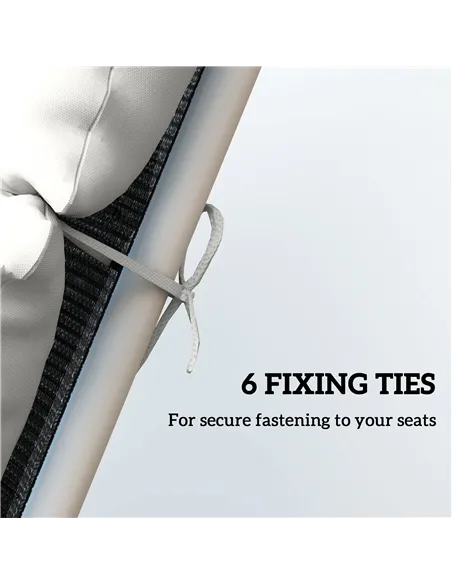 Outsunny Sun Lounger Cushions Only, 190x56x10cm Garden Lounge Chair Cushions, UPF20+ 220gsm Fabric, Thick Sunbed Replacement Pad