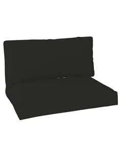 Outsunny Two Piece Seat Pallet and Back Cushions - Black