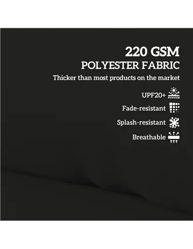 Outsunny Two Piece Seat Pallet and Back Cushions - Black