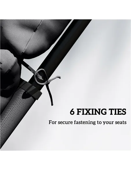 Outsunny Sun Lounger Cushions Only, 190x56x10cm Garden Lounge Chair Cushions, UPF20+ 220gsm Fabric, Thick Sunbed Replacement Pad