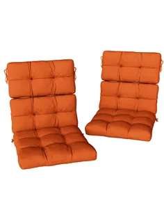 Outsunny Set of Two Padded Outdoor Seat Cushions - Orange