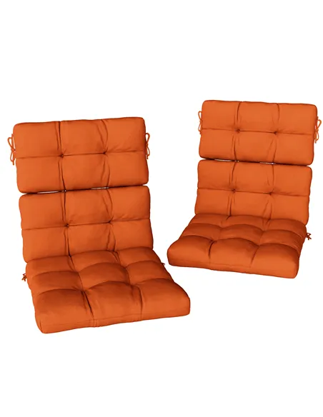 Outsunny Set of Two Padded Outdoor Seat Cushions - Orange