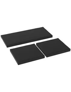 Outsunny Outdoor Seat Cushion Pads for Rattan Furniture, 3 PCs Garden Furniture Cushions, Black