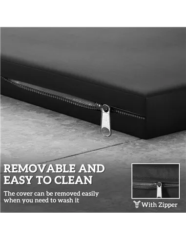 Outsunny Outdoor Seat Cushion Pads for Rattan Furniture, 3 PCs Garden Furniture Cushions, Black