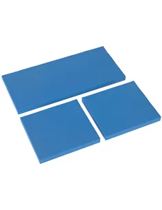 Outsunny Outdoor Seat Cushion Pads for Rattan Furniture, 3 PCs Garden Furniture Cushions,  Sky Blue