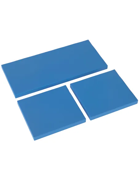 Outsunny Outdoor Seat Cushion Pads for Rattan Furniture, 3 PCs Garden Furniture Cushions,  Sky Blue