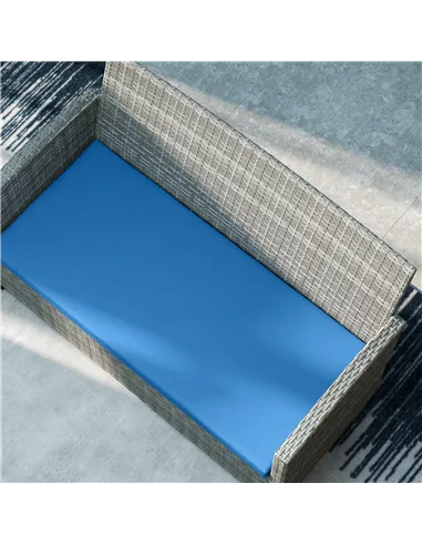 Outsunny Outdoor Seat Cushion Pads for Rattan Furniture, 3 PCs Garden Furniture Cushions,  Sky Blue