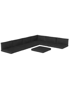 Outsunny Set of 14 Dining Set Cushions - Black