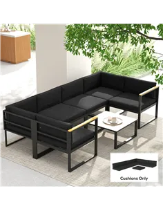 Outsunny Set of 14 Dining Set Cushions - Black 2