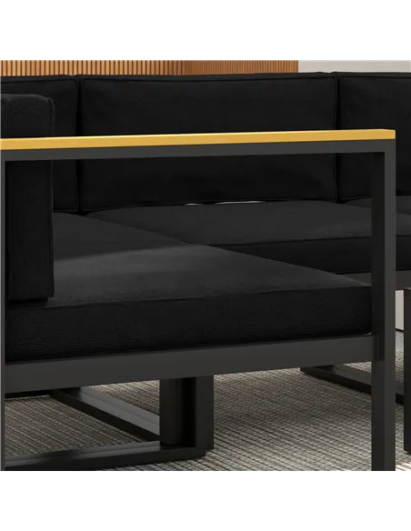 Outsunny Set of 14 Dining Set Cushions - Black