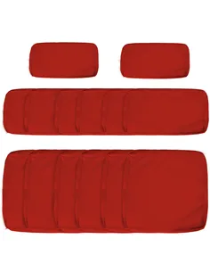 Outsunny Set of 14 Outdoor Cushion Covers - Red