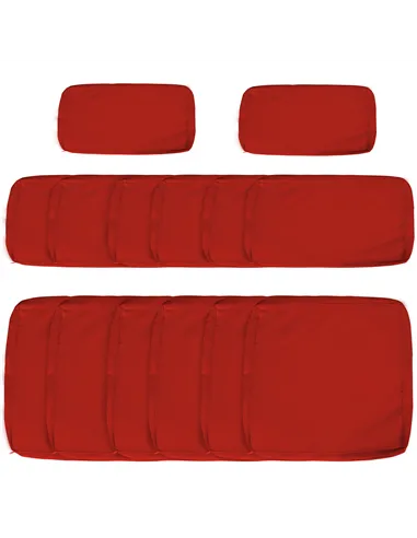 Outsunny Set of 14 Outdoor Cushion Covers - Red