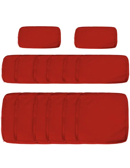 Outsunny Set of 14 Outdoor Cushion Covers - Red