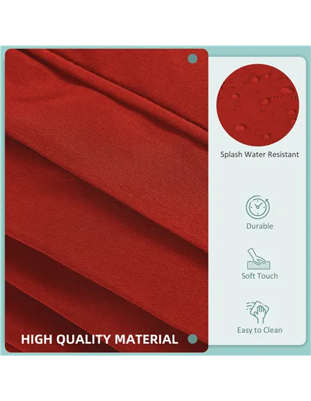 Outsunny Set of 14 Outdoor Cushion Covers - Red