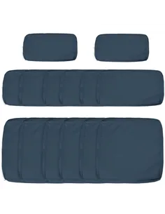 Outsunny Set of 14 Mixed Cushion Covers - Blue