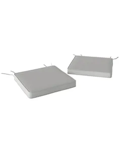 Outsunny Set of Two 45 x 45cm Garden Seat Cushions - Light Grey