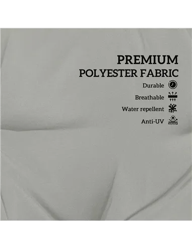 Outsunny Set of Two Outdoor Seat Cushions - Light Grey