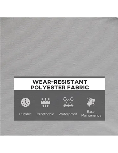 Outsunny 2 Seater Garden Bench Cushion -Light Grey