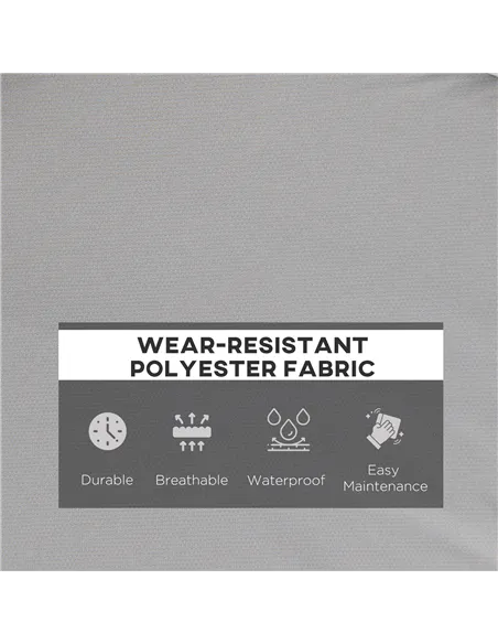 Outsunny 2 Seater Garden Bench Cushion -Light Grey