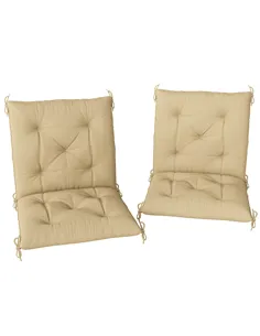 Outsunny Set of Two Outdoor Seat Cushions - Khaki