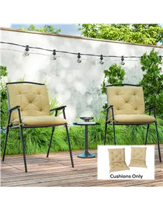 Outsunny Set of Two Outdoor Seat Cushions - Khaki 2