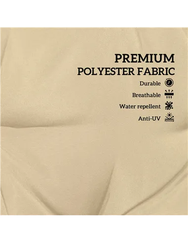 Outsunny Set of Two Outdoor Seat Cushions - Khaki