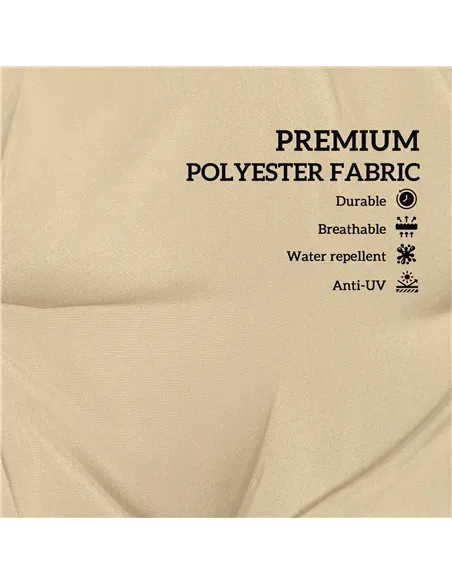 Outsunny Set of Two Outdoor Seat Cushions - Khaki