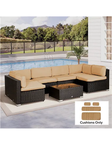 Outsunny 14 Pcs Outdoor Cushion Set - Beige