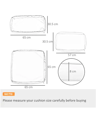 Outsunny 14 Pcs Outdoor Cushion Set - Beige