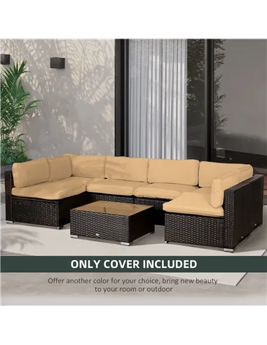 Outsunny 14 Pcs Outdoor Cushion Set - Beige