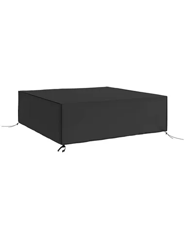 Outsunny Large Patio Garden Furniture Set Cover 600D Oxford Square Waterproof, 230 x 230 x 70 cm, Black