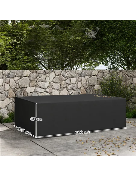 Outsunny 155 x 222cm Waterproof Furniture Cover - Black