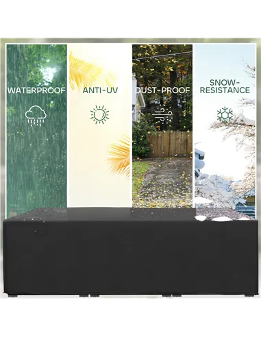 Outsunny 155 x 222cm Waterproof Furniture Cover - Black