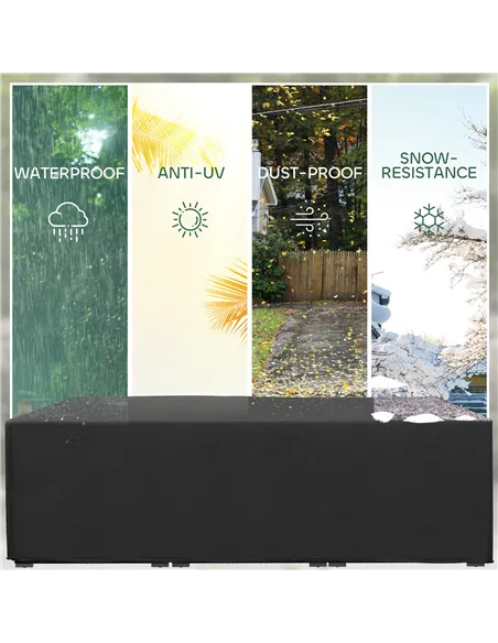 Outsunny 155 x 222cm Waterproof Furniture Cover - Black