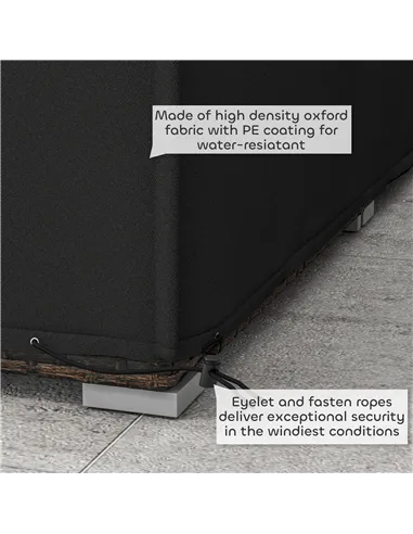Outsunny 155 x 222cm Waterproof Furniture Cover - Black