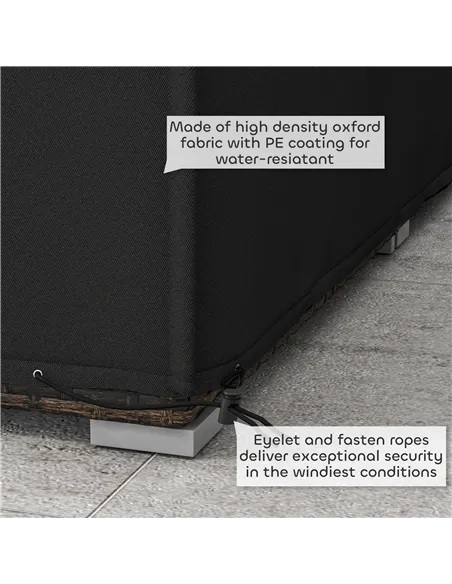 Outsunny 155 x 222cm Waterproof Furniture Cover - Black
