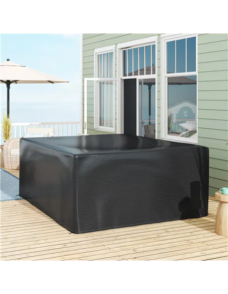 Outsunny Garden Furniture Cover, Waterproof Anti-UV Large Protective Patio Set Covers, 235 x 190 x 90cm, Black